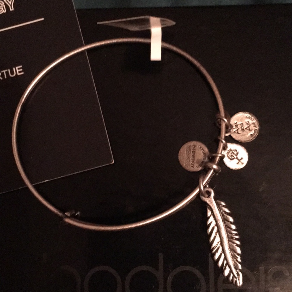 Silver Alex and ani bracelet - feather - Picture 2 of 3